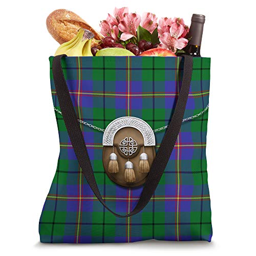 Scottish Clan Carmichael Tartan Plaid With Sporran Tote Bag4