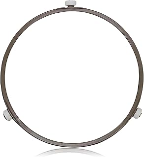 Microwave Turntable Ring Replacement 7.4-Inch Microwave Oven Spinner Replacement Parts with 3 Smooth Rollers Universal Fit for Most Microwaves