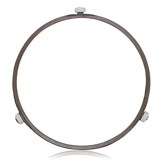 Microwave Turntable Ring Replacement 9.2-Inch Microwave Oven Spinner Replacement Parts with 3 Smooth Rollers Universal Fit for Most Microwaves