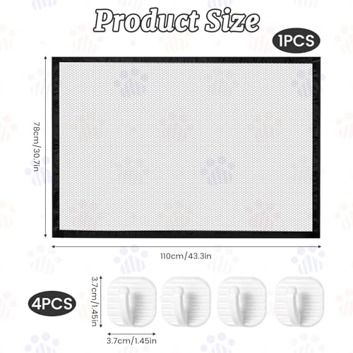 2 Stücke Absperrgitter Hund, Treppenschutzgitter Ohne Bohren, Türgitter Hunde, Türschutzgitter Ausziehbar 110x78cm, Hundeabsperrgitter für Treppen/Türen, Absperrgitter Geeignet für Innen Außenbereich