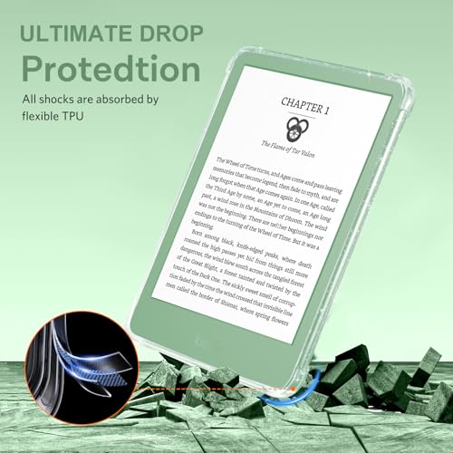 Image of iDLEHANDS Clear Case for 6 inch Kindle 2024 and 2022 (11 Generation) - Ultra-Slim Soft TPU Transparent Cover, Lightweight & Durable Protection