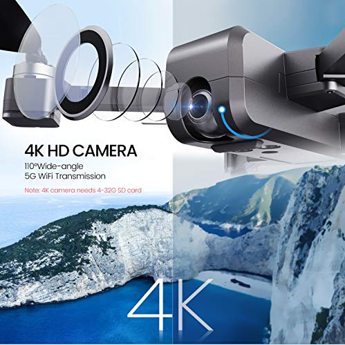 potensic d88 foldable drone 5g wifi fpv drone with 2k camera rc quadcopter for adults and experts gps return home ultrasonic altitude setting optical flow positioning brushless motors with case