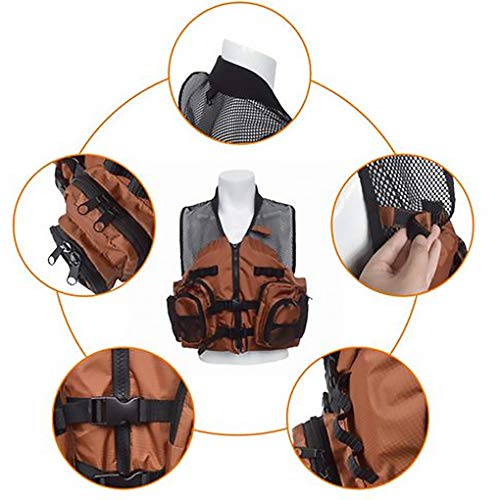 Ajustável Pesca Vest Mulheres Homens Outdoor Fisherman Vest com Multi-Projeto do bolso
