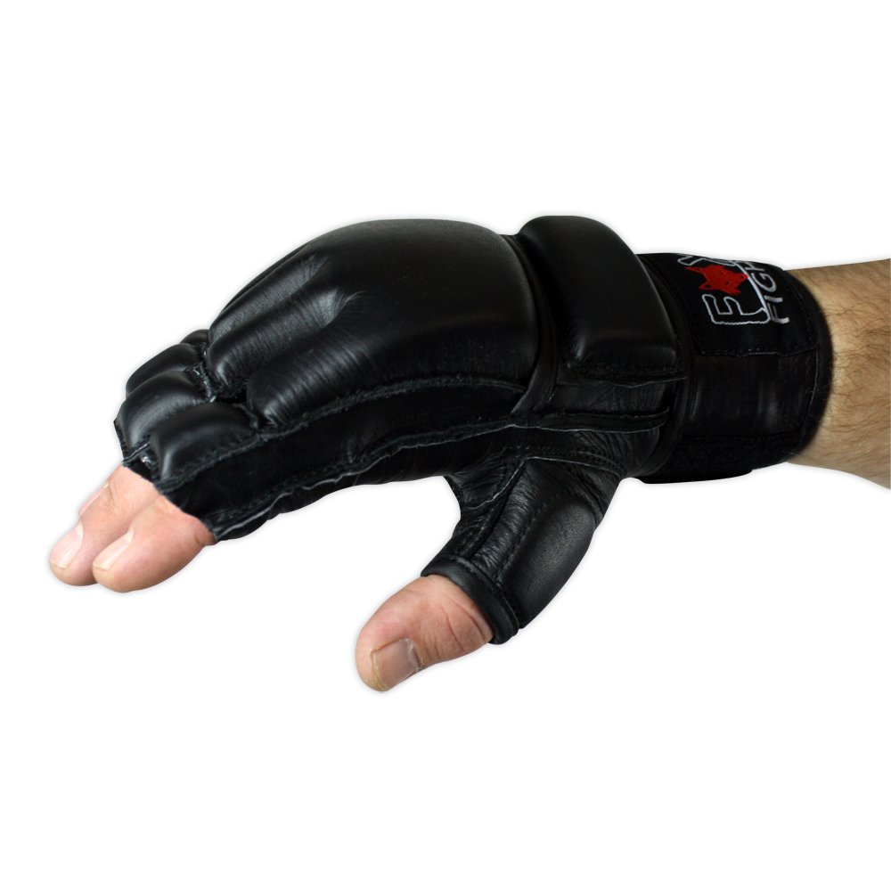 FOX-FIGHT Freefight MMA Handschuhe professionelle hochwertige Qualität echtes Leder Boxhandschuhe Sandsack Training Sparring Muay Thai Kickbox Kampfsport BJJ Sandsackhandschuhe Gloves