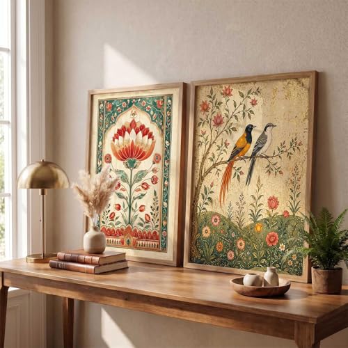 Image of kotart Traditional Art Wall Painting Home Decoration With Frame For Living Room Bed Room Hotel Wall Decor Digital Reprint Engineered Wood Set of 2 (10X13 INCH)