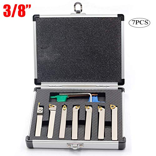 OSCARBIDE 3/8" Shank Indexable Carbide Lathe Turning Tool Holder CNC Heavy-Duty Nickel Plated