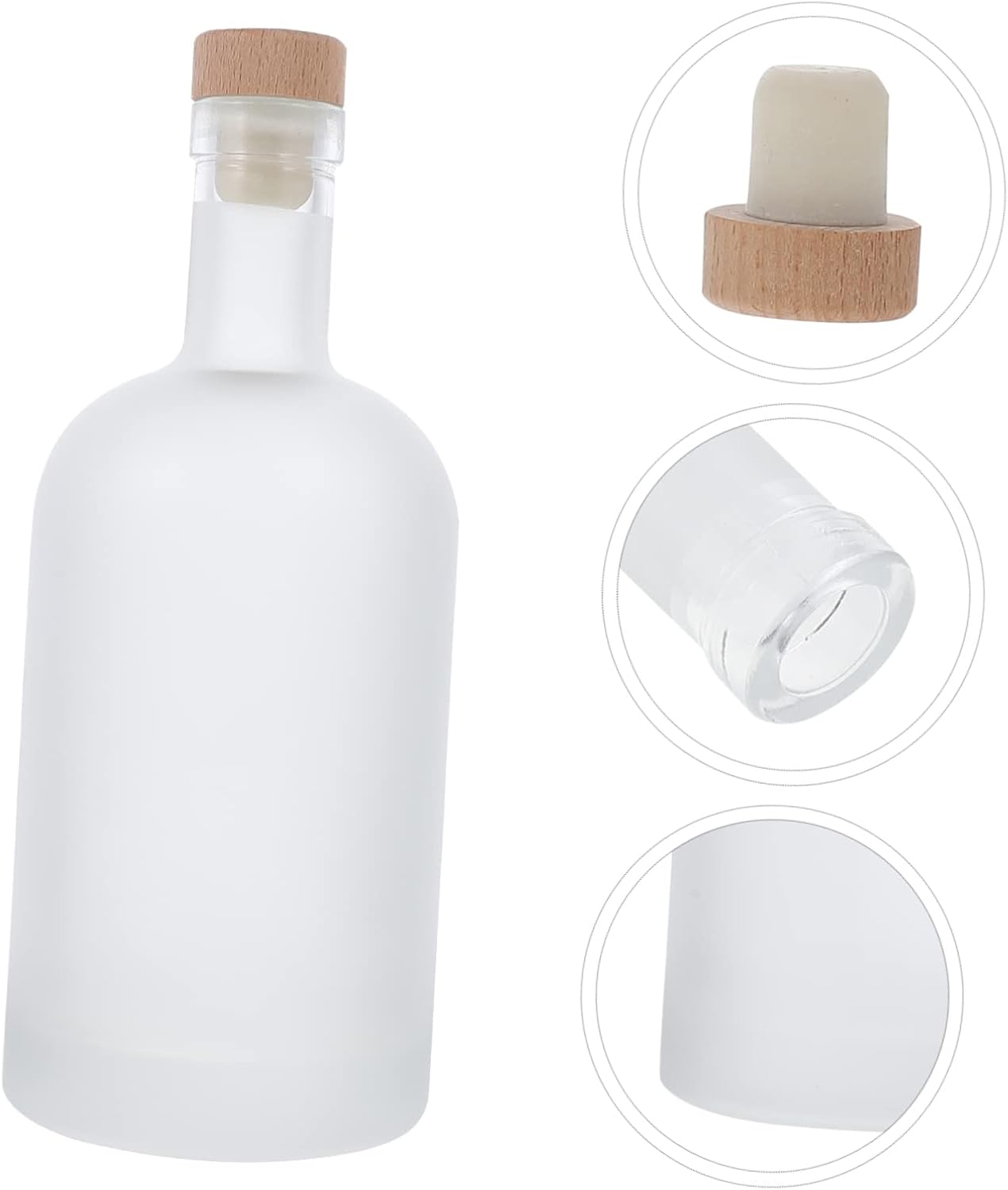 2 Pack Sealed Glass Cider Bottles Diy Wine Juice Liquor Storage Reusable Bottles Cork Caps