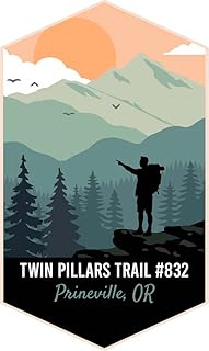 Twin Pillars Trail #832 Prineville Oregon Souvenir 4-Inch Vinyl Decal Hiking Trails Design