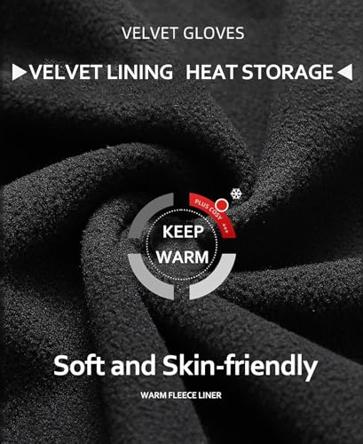 Image of Long Keeper Kids Gloves Cold Weather Windproof Winter Sports Gloves for Boys Girls Anti Slip Childrens Running Riding Gloves