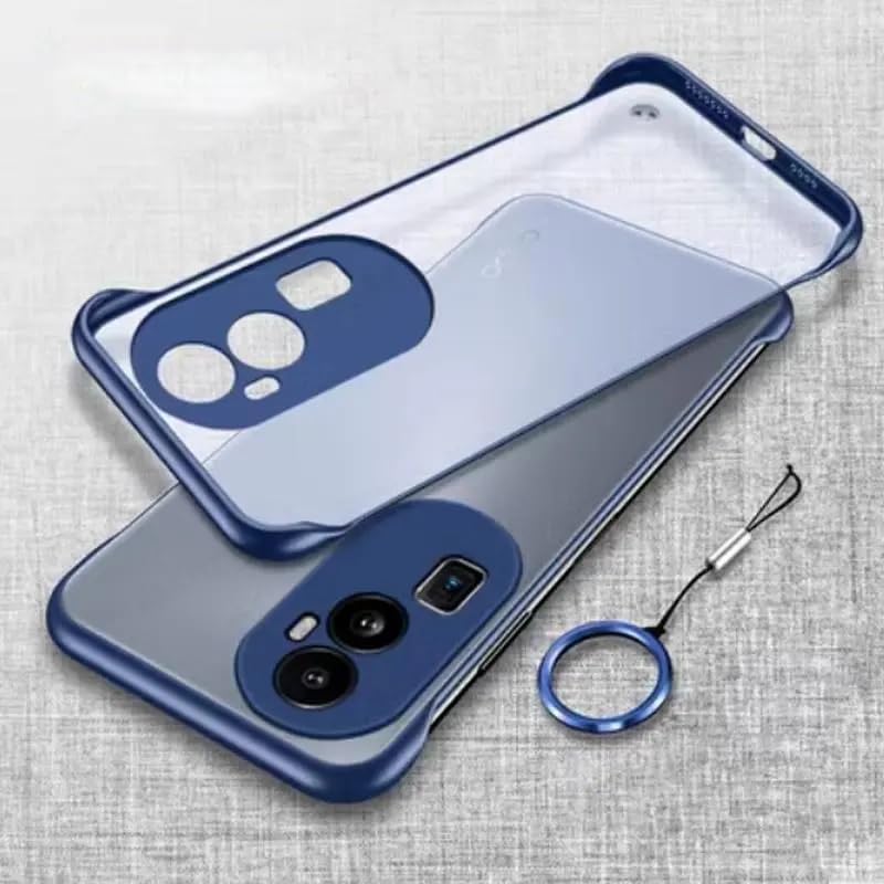 REALCASE Oppo Reno 10 Pro Plus 5G Back Cover Case | Stylish Frameless Matte Hard Back Skin | Soft TPU Shock Proof Bumper Back Cover Case for Reno 10 Pro Plus 5G (Blue) (B0CBYYFG3T) Amazon Price History, Amazon Price Tracker