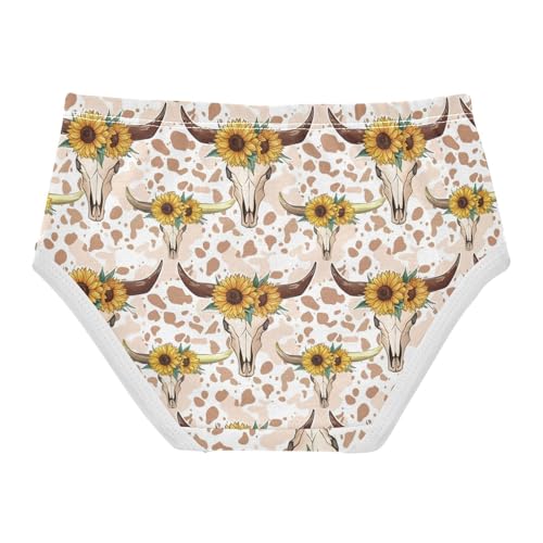 Joisal Flower Toddlers Underwear Floral 2t Cotton Little Girl Panties Cow Skulls Sunflowers Kids Briefs Undies2