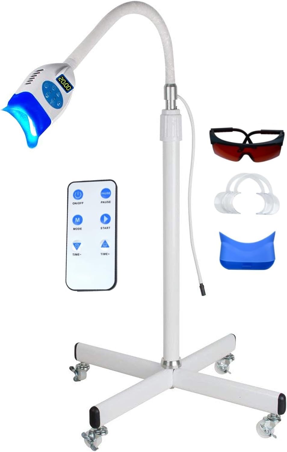 36W Mobile 10 LED Cold Blue Light Lamp for Teeth Whitening Bleaching Accelerator Floor Standing Type