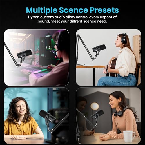 Image of Simpex (SDM-003 USB /XLR Dynamic Microphone for Podcasting, Gaming, Streaming, Recording, Focused Recording Pure Sound no Noise