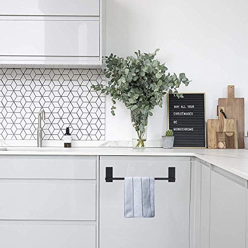 حامل مناشف للحمام ذاتي اللصق للتثبيت بدون حفر مصنوع من الفولاذ المقاوم للصدأ، مقاوم للماء والصدأ، مقاس 40 سم، حامل لتعليق المناشف في الحمام أو المطبخ من جيه اس