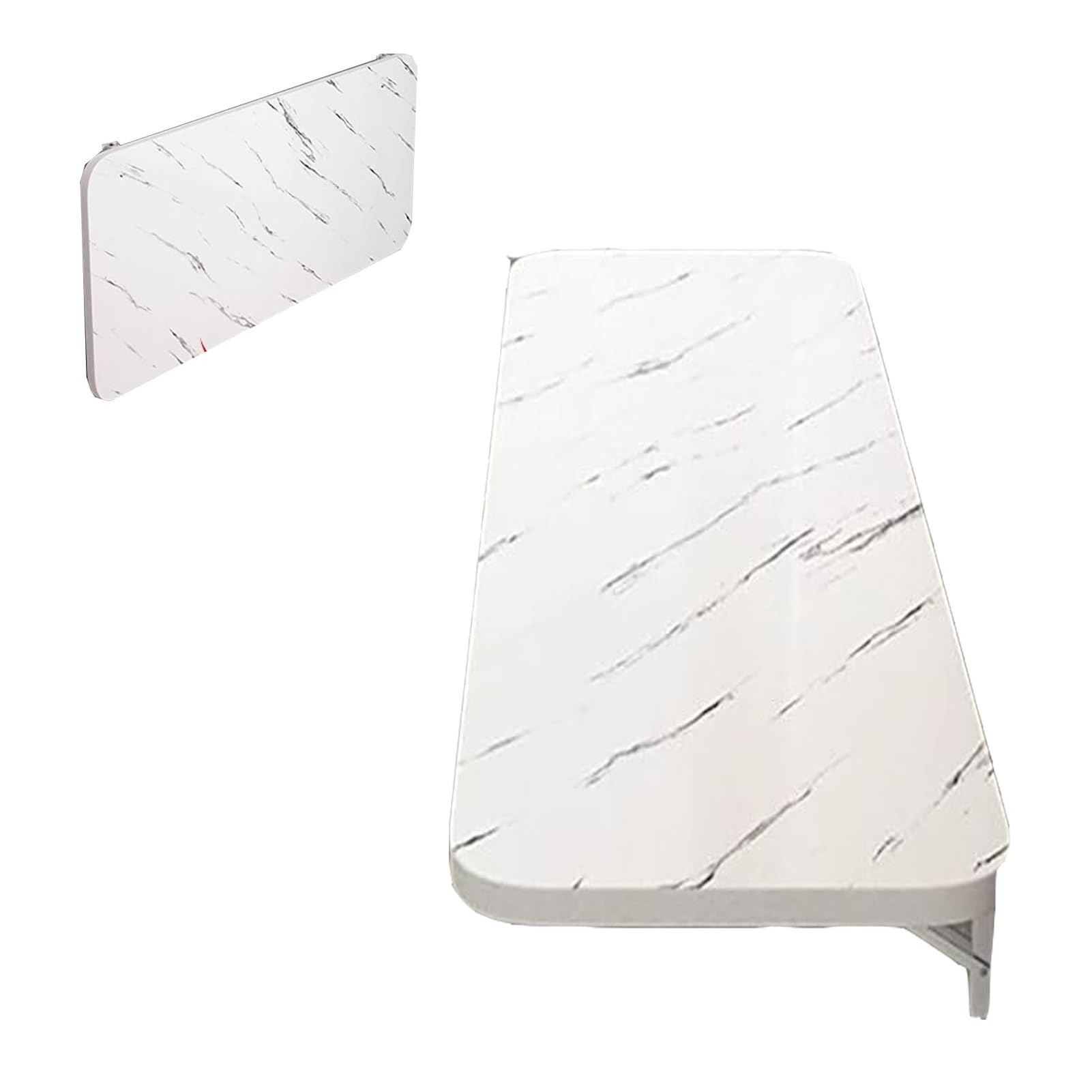 Table murale rabattable blanche 60x20 cm pour créer un coin repas dans la cuisine