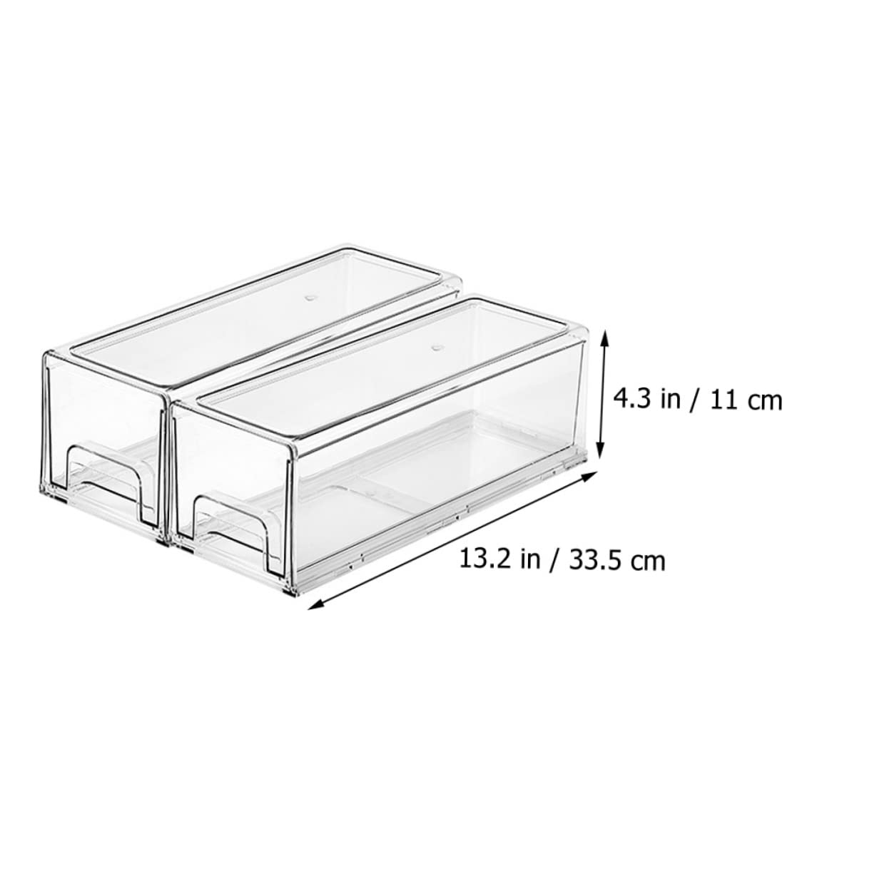 2 Uds Soporte Para Cosméticos Organizador De Cajones De Cosméticos Transparente Organizador De Cajones Estuche De Almacenamiento De Maquillaje Apilable Soporte Para Cajones De