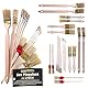 ToolSpace 22er Set Pinselset 4X Heizkörperpinsel, 14x Flachpinsel, 4X Rundpinsel, Ringpinsel, Flachpinsel Naturborsten Lasurpinsel Lackpinsel Rundpinselset, Malerpinsel Einwegpinsel Pinselsortiment