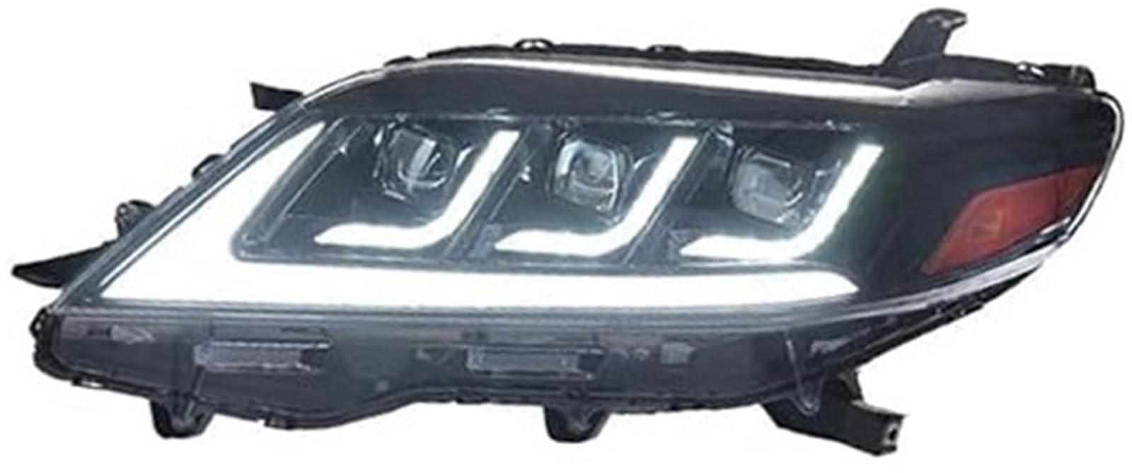 Wivplex Przednie światło przeciwmgielne samochodu Obudowa reflektora samochodowego, dla Toyota, Sienna 2011-2017 2018 reflektory Drl żarówka biksenonowa światła