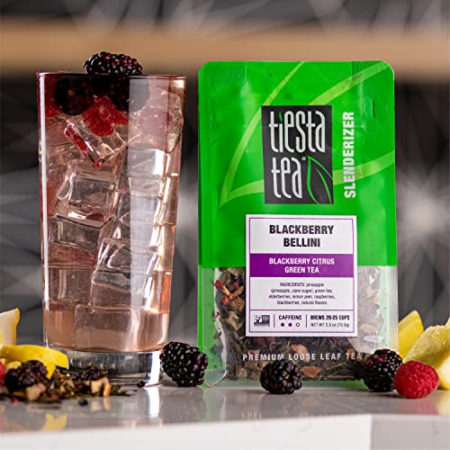 Tiesta Tea - Blackberry Bellini, Blackberry Citrus Green Tea, Loose Leaf, Up To 25 Cups, Make Hot Or Iced, Medium Caffeine, 2.5 Ounce Resealable Pouch #TOP2