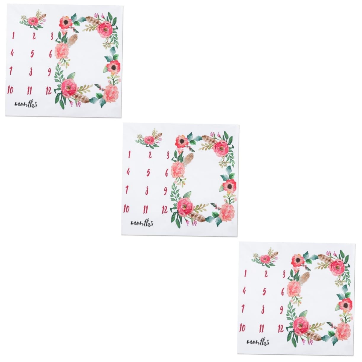Couverture mensuelle fille garçon ifundom tapis photo floral pour souvenir croissance bébé