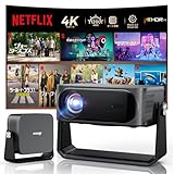 【2025革新360°回転可能】iSinbox プロジェクター 家庭用 小型 天井投影 1200ASNI 高輝度 1080P 4K対応 オートフォーカス 6D&6P自動台形補正 双方向bluetooth5.3 Wi-Fi6 ホームプロジェクター 300"大画面 リビング 家庭用Projector IOS/Android/パソコン/DVD/PS機/Switch接続可 プレゼントに最適 3年保証（白）