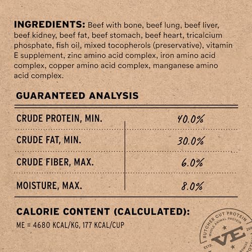Image of Vital Essentials Freeze Dried Dog Food, Beef Nibs, 14 oz Bag