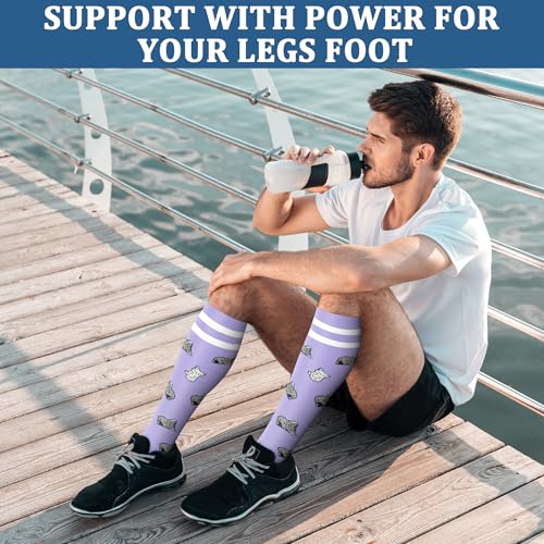 Image of FEYHAY Copper Compression Socks (3 Pairs) 15-20 mmHg Circulation is Best Athletic & Daily for Men & Women, Running, Climbing