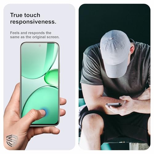 Image of Military-Grade Gorilla Tempered Glass For Realme 15x, C85 and Realme Narzo 90X (6.8 Inch) With Installation Kit | Edge to Edge Coverage | Black