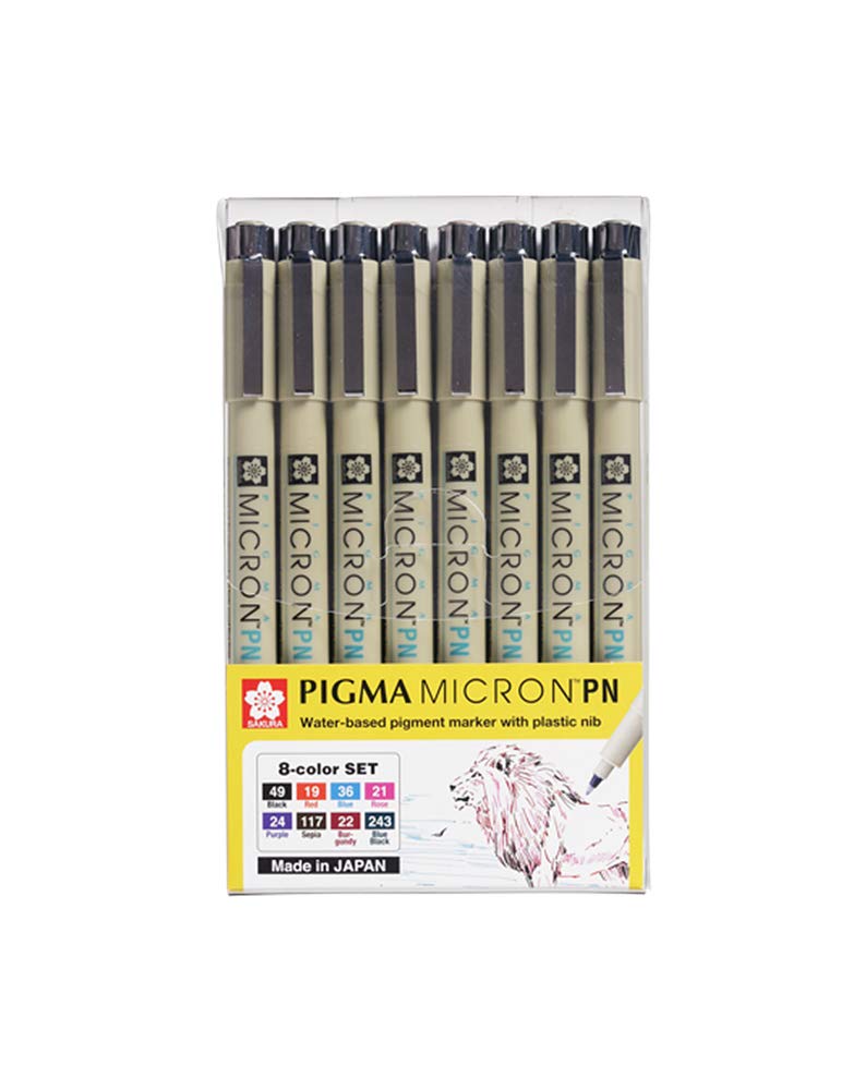 Amazon.co.jp: サクラ ピグマ ミクロン PN ライン ドローイング8色ペン