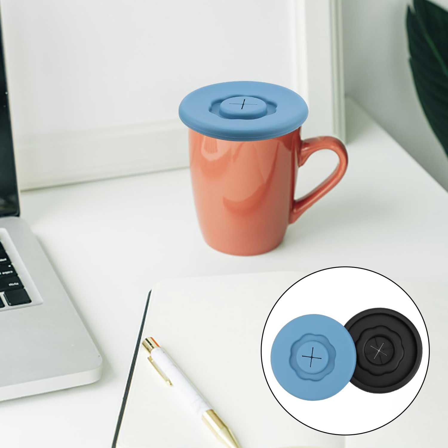 Lot 4 Couvercles Silicone Alimentaire 10cm - Réutilisables Élastiques Avec Dateur Vert - Sans BPA