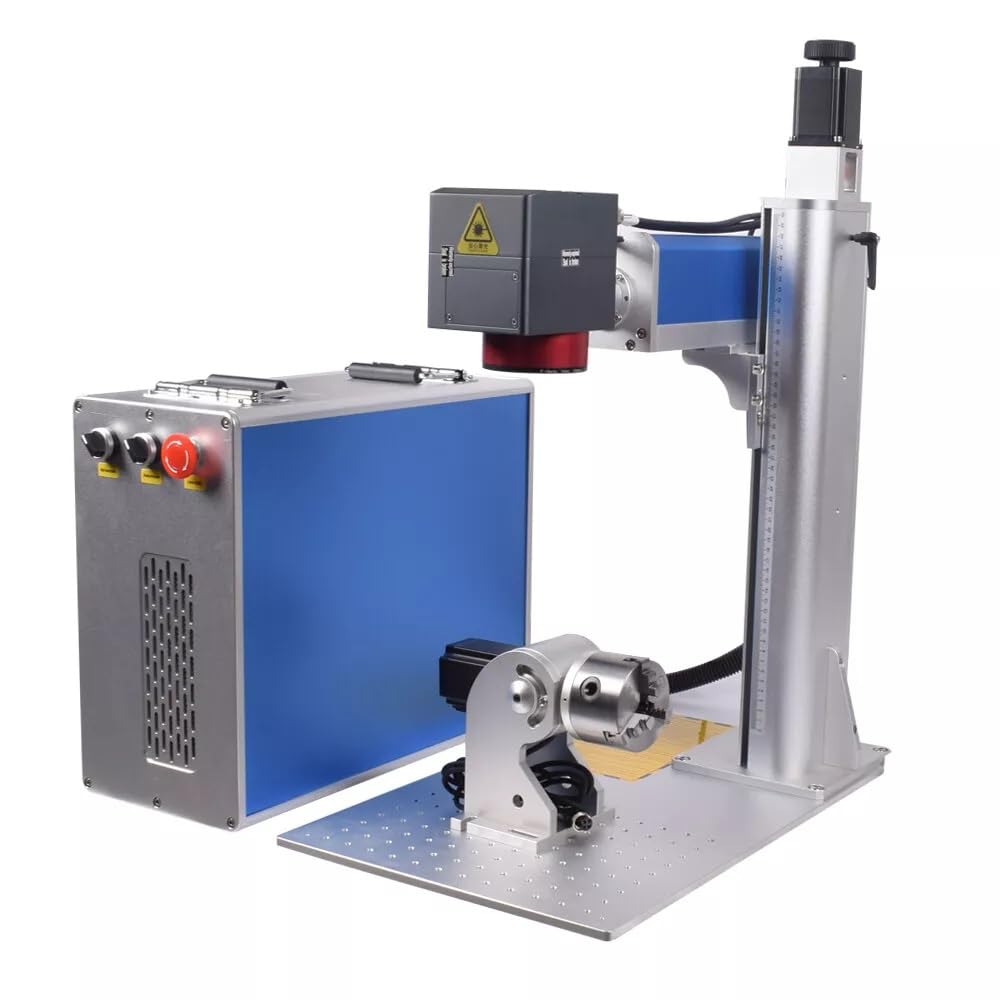 Faserlaser-Markierungsmaschine JPT Mopa 30W/60W/100W/200W 2.5D mit elektrischer Z-Achse, Farbmarkierung, tiefe Gravur, Relief Gravur (60, Watt)