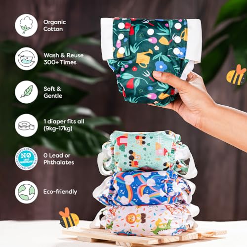 Image of SuperBottoms UNO Pull-up Pant Style Diaper | Cloth Diaper for Babies | Reusable, No Tapes, Easy to Wear, Designed for Active Little Ones | 3M - 3Y | Disposable Liners (Pack of 5)