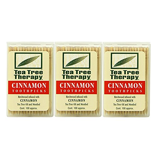 Tea Tree Therapy Toothpicks, Cinnamon, 100 Count (3-Pack) - Thumbnail 2