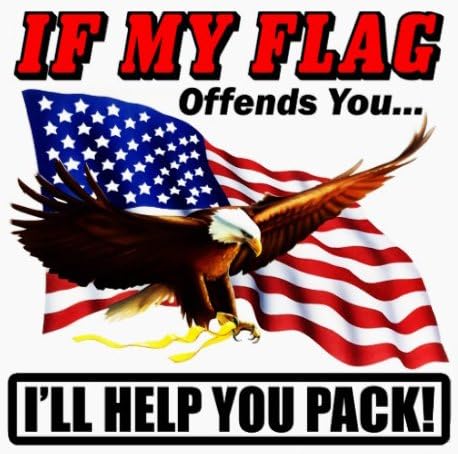 If My Flag Offends You I'll Help You Pack Decal 5"