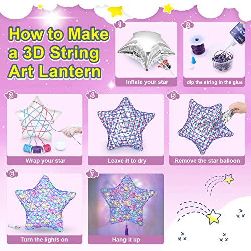 3D String Art Teen Girls Gifts 8 9 10 11 12 Year Old Girl Toys, Crafts For Girls And Boys Ages 8-12, Diy Lantern Arts & Craft Kits For Kids Girl Toys Age 8-10 #TOP3