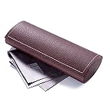estuche gafas armani Robusto y seguro estuche rígido estable, funda de plástico con estructura de piel, cierre magnético seguro, forro interior suave a juego.