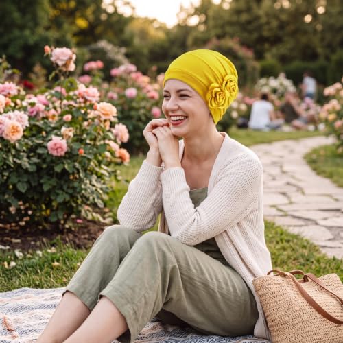 Image of SATINIOR 6 Pack Head Wraps Turbans for Women Flower
