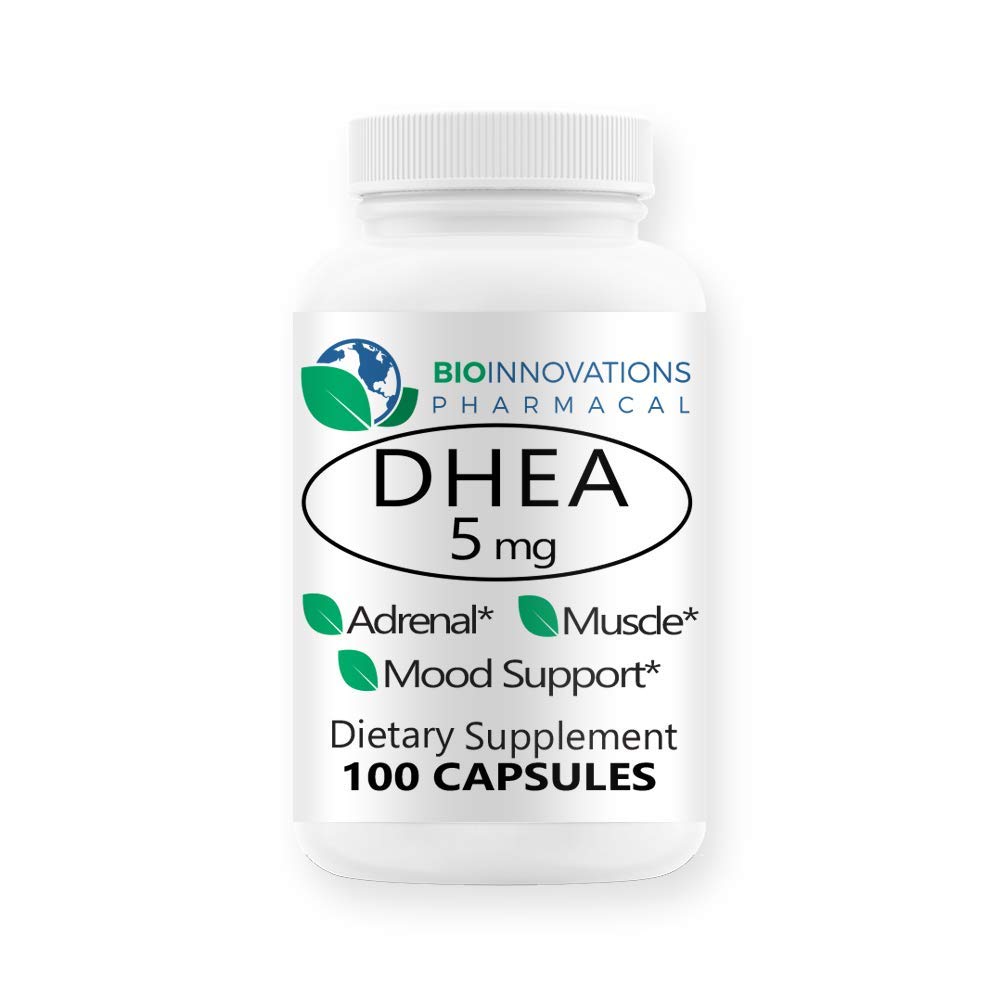 BioInnovations Pharmacal Micronized DHEA 5mg - Supports Balanced Hormone Levels for Immunity, Brain, Bones, Metabolism, Lean Body Mass, Promotes Healthy Aging