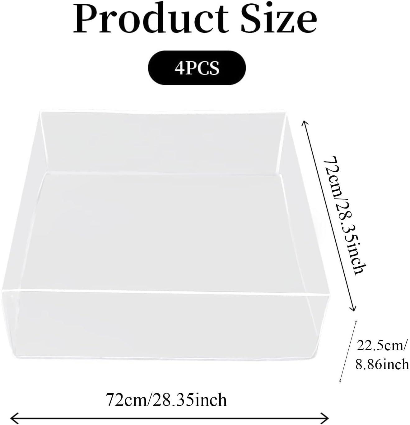 Plastic Sofa Seat Cushion Covers,4 Pcs Clear Waterproof Sofa Couch Covers, PVC Waterproof Couch Covers Furniture Sofa Seat Slipcover for Against Pets Clawing Scratching, 28.35 × 28.35 × 8.86"