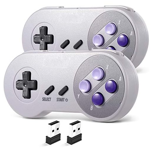 2.4 GHz Wireless USB SNES Controller for Super Classic Games, iNNEXT Retro USB PC Controller Compatible for Windows PC MAC Linux Genesis Raspberry Pi Retropie Emulator [Plug & Play] [Rechargeable]