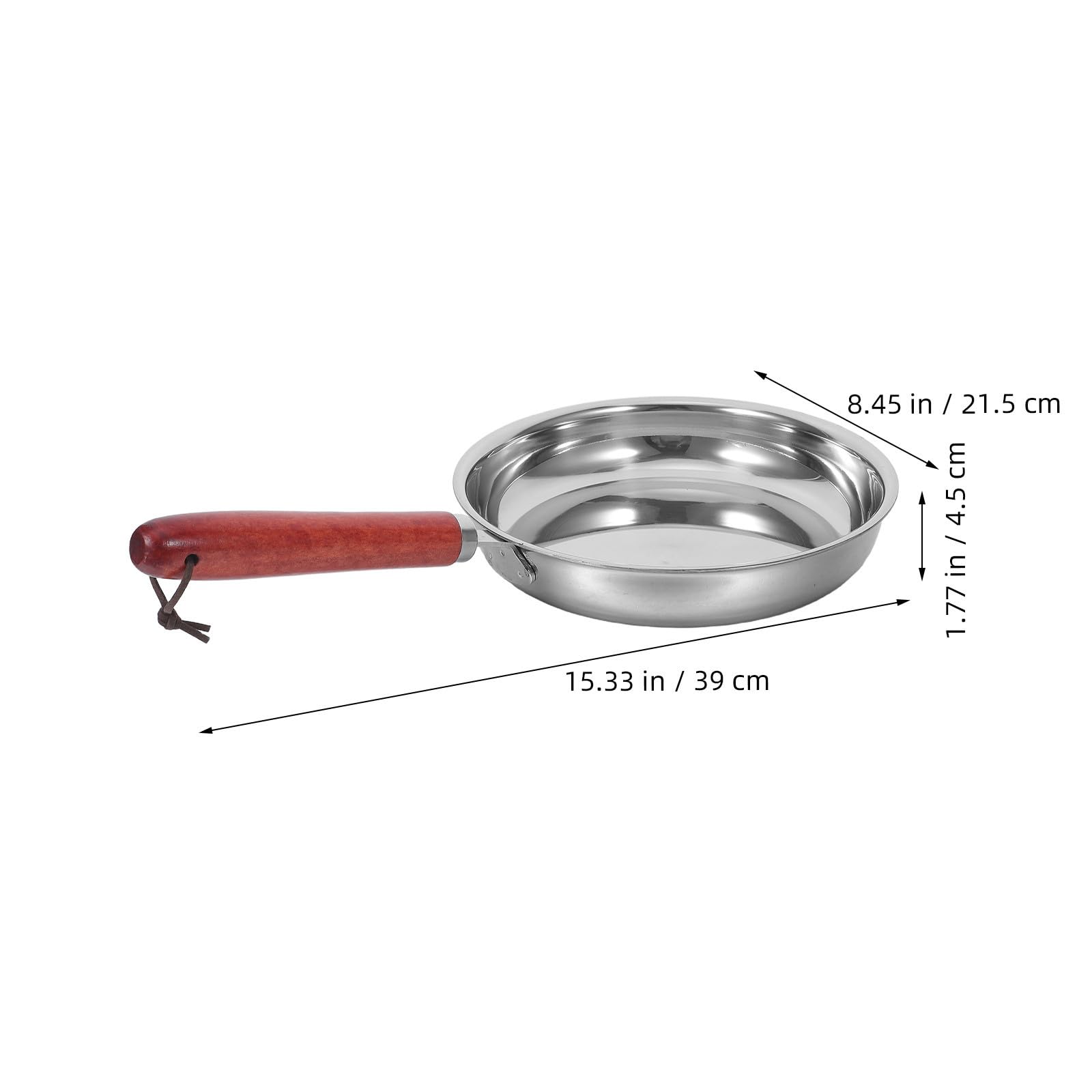 Artibetter Padella in Acciaio Inox Non Rivestito, Fondo Piatto