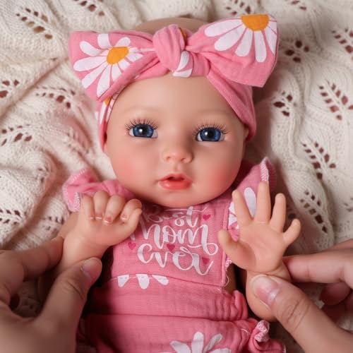 Muñeca Bebé Reborn Silicona Realista 12 Pulgadas miniatura 1