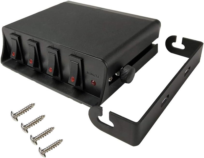 Tickas 40アンペアオン オフスイッチボックスコントローラaロッカースイッチ12awg入力ワイヤ12v 販売 Spst 4ギャングロッカースイッチパネル