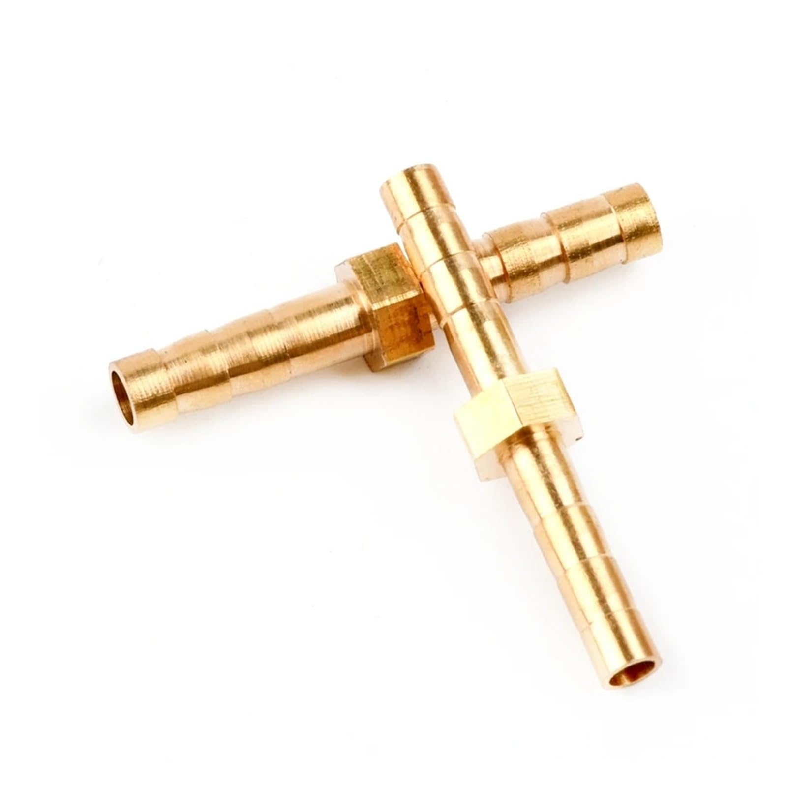 Raccord de tuyauterie à embout cannelé en laiton Raccords de tuyaux en laiton 3~25mm, connecteurs droits de diamètre égal, Joints de Tube d'eau d'irrigation de jardin, barbe pagode(14X14mm,5 Pieces)