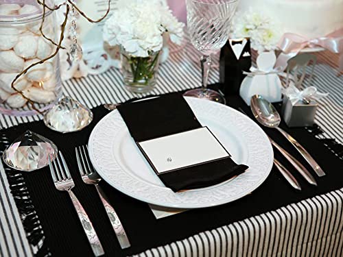 Jet Black Cloth Napkins 100% Cotton Set Of 6, Black Kitchen Napkins For Dinner, Soft Comfortable And Reusable 18"X18" Koffota #TOP2