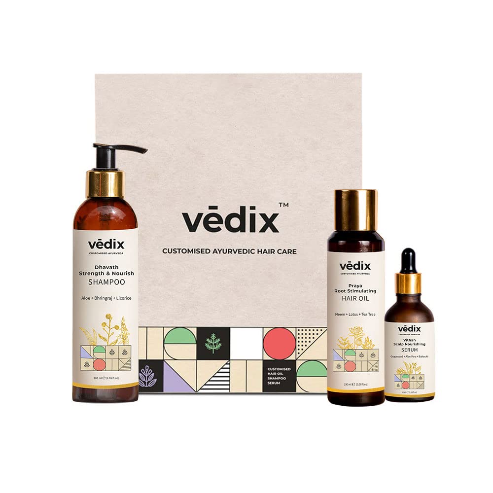 Vedix Ayurvedic Hair Care Set | Customized for Normal-Oily Hair
