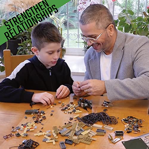 Special Forces Mini Action Figures - Includes 3 Building Sets - with 6 Soldiers, Infantry Battalion, Recon Outpost, Side Pursuit - Special Troops Toy Gifts for 10 11 12+ Boys Kids Girls, 356 Pcs