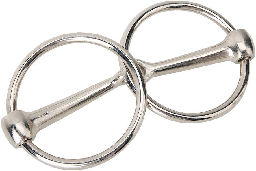 Snaffle Bit, Ring Snaffle Bit Hollow Jointed Mouth Horse Bit Snaffle Bits for Horses Middle Horse Riding Snaffle Bit for Equestrian Supplies