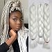 DOREN Jumbo Box Braids Braiding Hair Extensions 3 Bundles 300g #60 White DIY Crochet Hair for Invisible Locs Twists 24 Inch