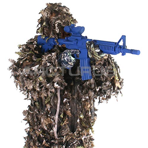 Arcturus 3D Ghillie Leaf Suit: Lightweight, Breathable Leafy Camo Suit for Hunting, Paintball, and Airsoft with Over 1,000 Laser-Cut Leaves (Dark Woodland, ML)